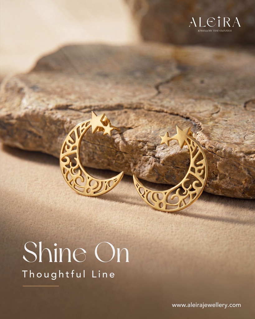 Shine On Moon Earings