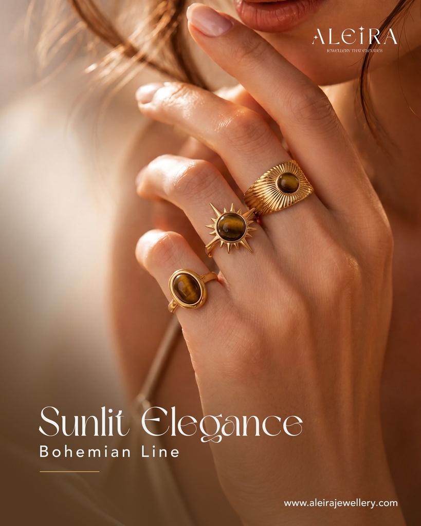 Coffee stones ring set (1)