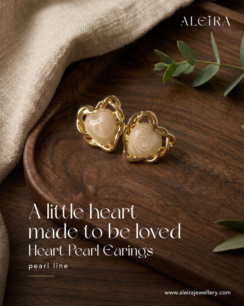 Heart Pearl Earings
