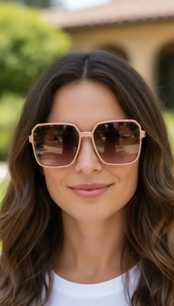 Square Pink Sunglasses